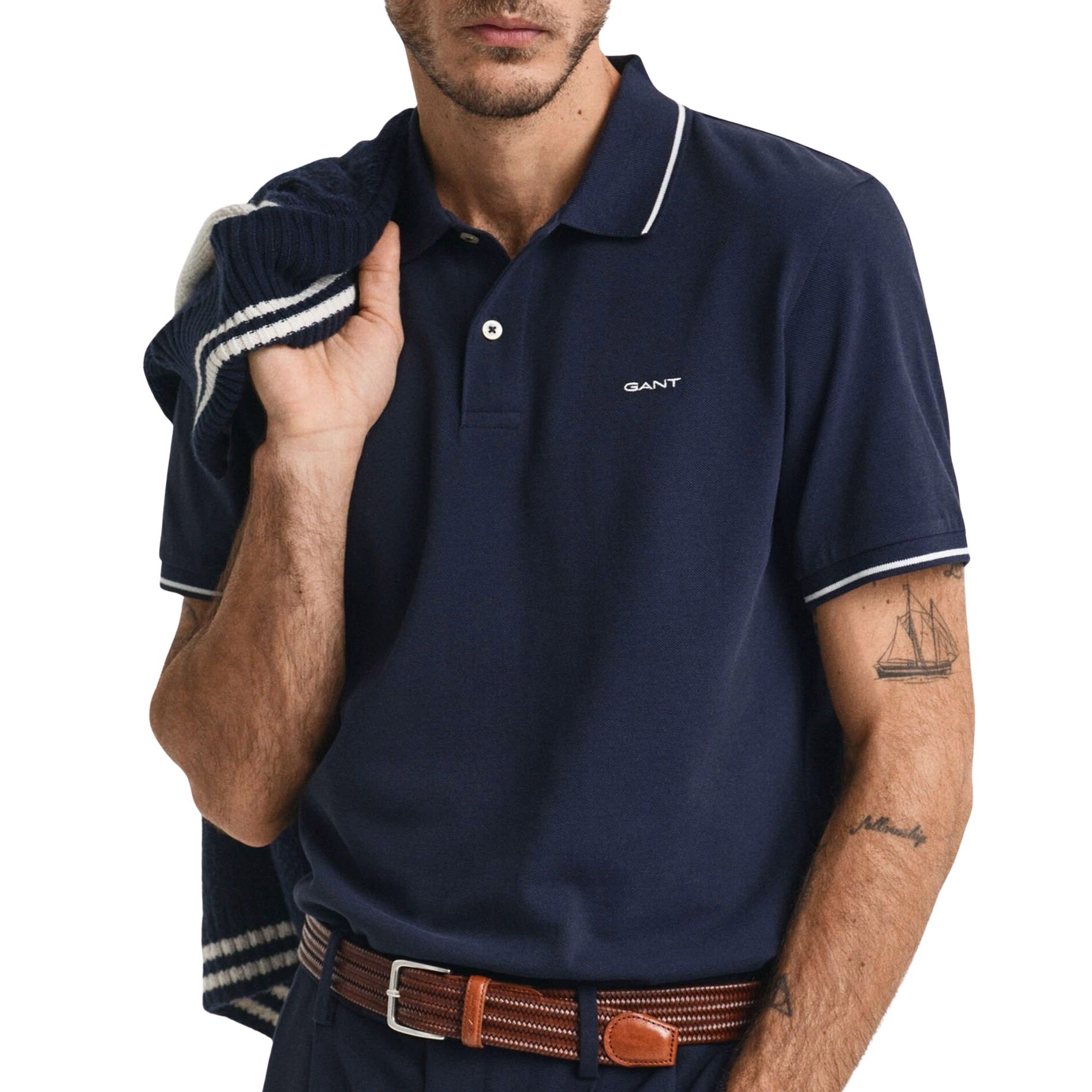Gant Tipping SS Pique Rugger Polo Heren