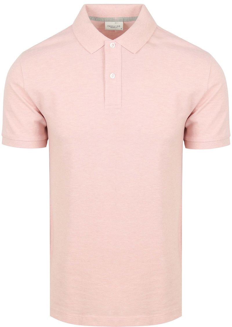 Profuomo Piqué Poloshirt Lichtroze