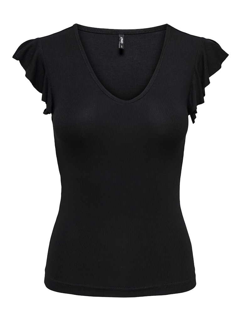 Shirt met V-hals ONLBELIA S/L TOP JRS NOOS
