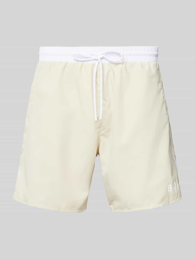 Boss Relaxed fit zwembroek met labelprint, model 'STARFISH'