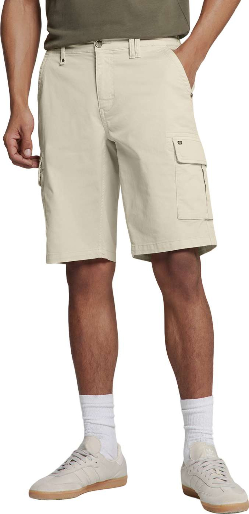 No Excess Short cargo garment dyed + stone wa cement