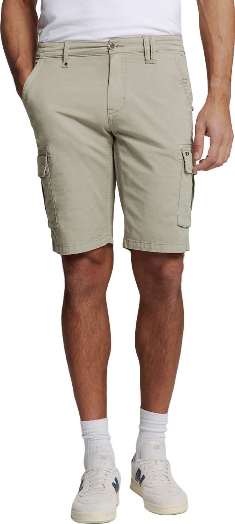 No Excess Short cargo garment dyed + stone wa light army