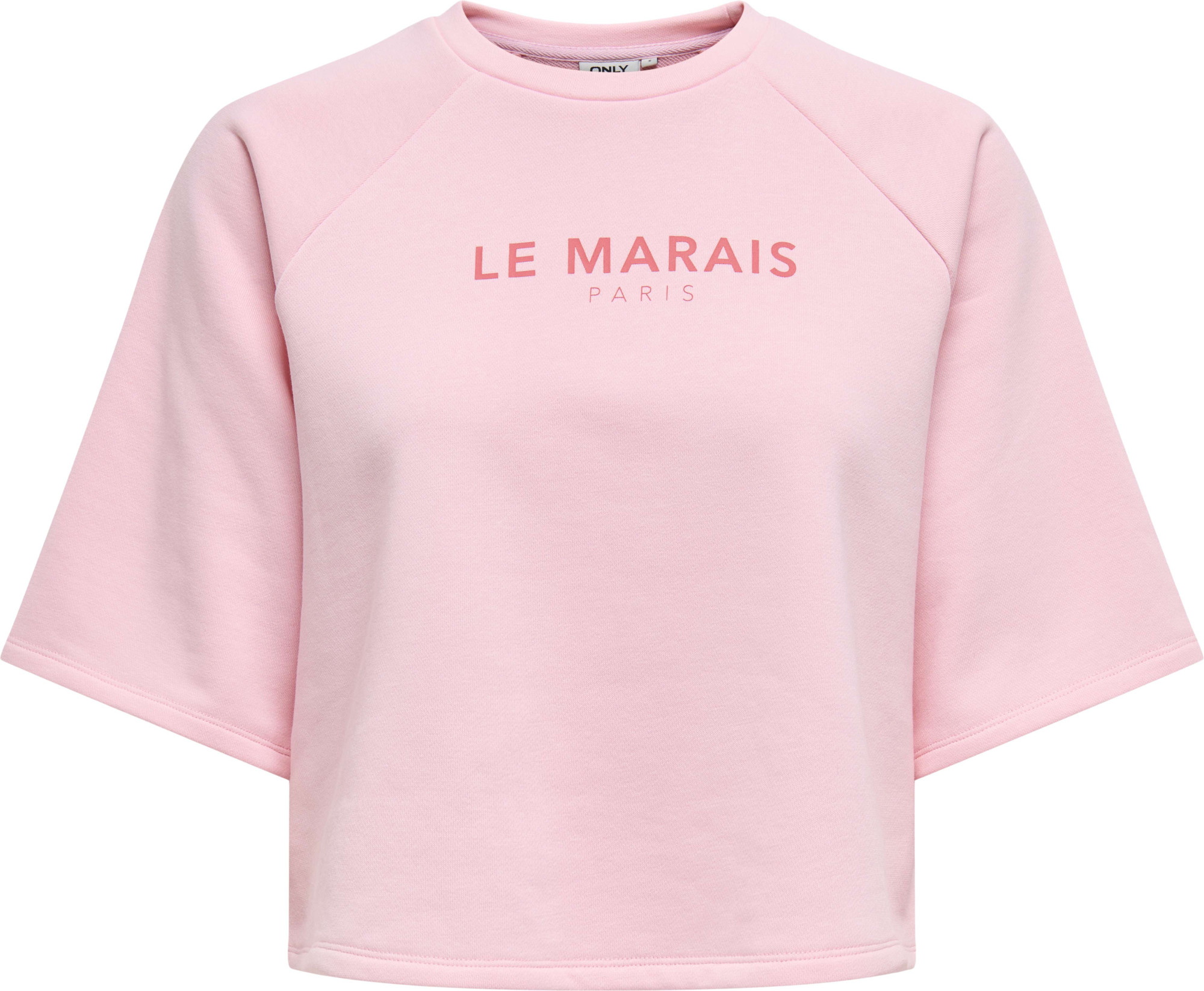 Only Onlcora s/s print o-neck ub swt roseate spoonbill/
