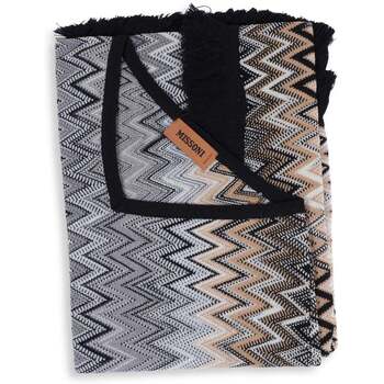 Sjaal Missoni Zigzag Gebreide Sjaal Beige Grijs