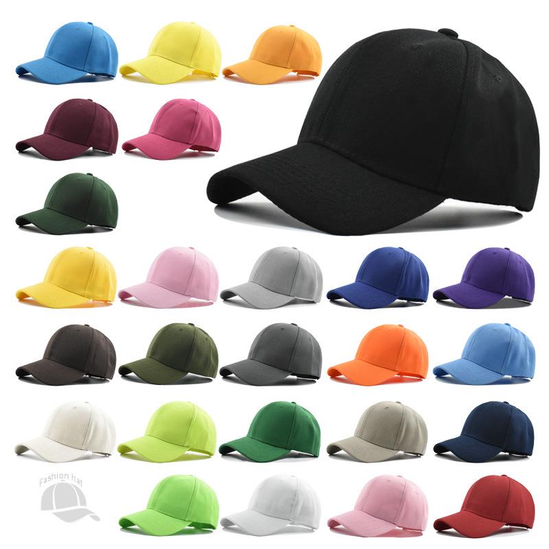 Koreaanse unisex effen geborduurde baseballpet - Bescherming tegen de zon Adjustable (55-59CM) roze