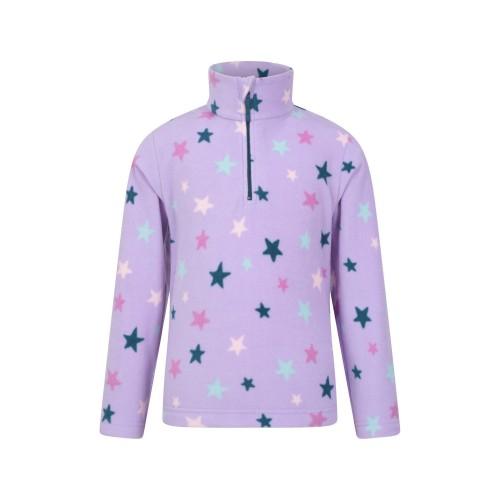 Pertemba FR - Apparel Mountain Warehouse Childrens/Kids Endeavour Stars Half Zip Fleece Top 5-6 Years lila