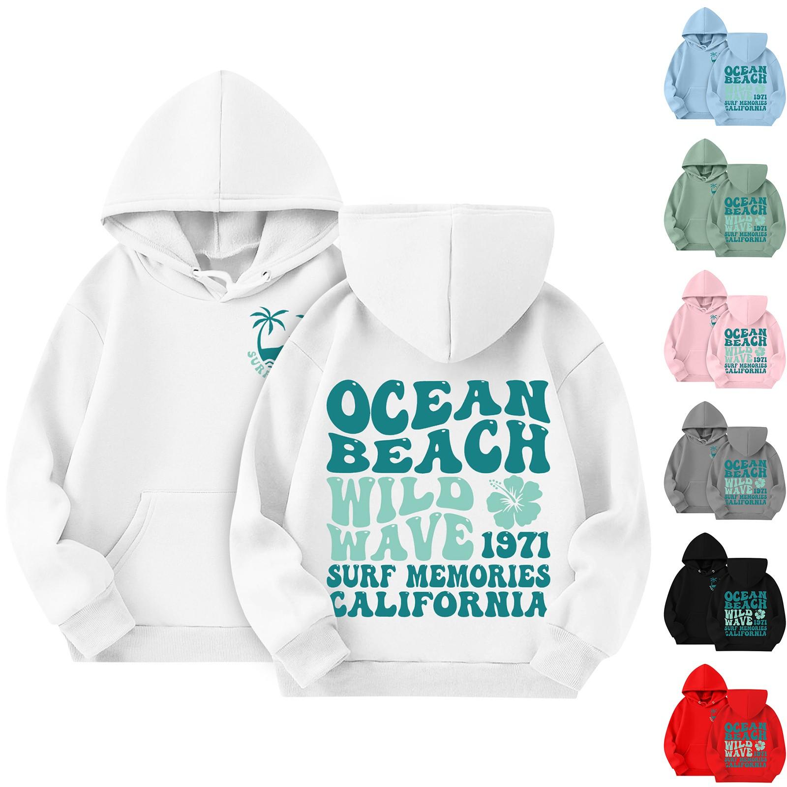 Winnerer Saturn Kinderen Hoodies Losse Bedrukte Capuchon Sport Shirt Modieus Sport Shirt 110 zwart