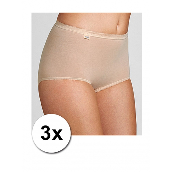 Sloggi 3x  basic maxi dames slip huidskleur -