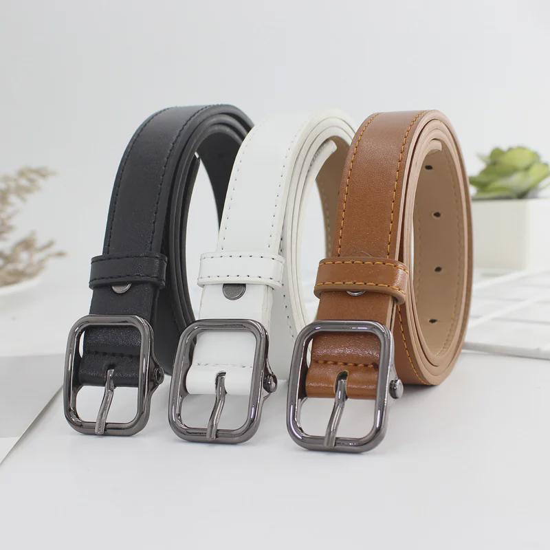 VantaGoods Koreaanse retro-stijl zwarte riem met Japanse gesp voor dames - Veelzijdig en ideaal voor jeans wit