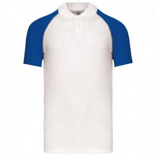 Kariban heren contrast piqué honkbalpoloshirt M Vloot/koningsblauwe kleur