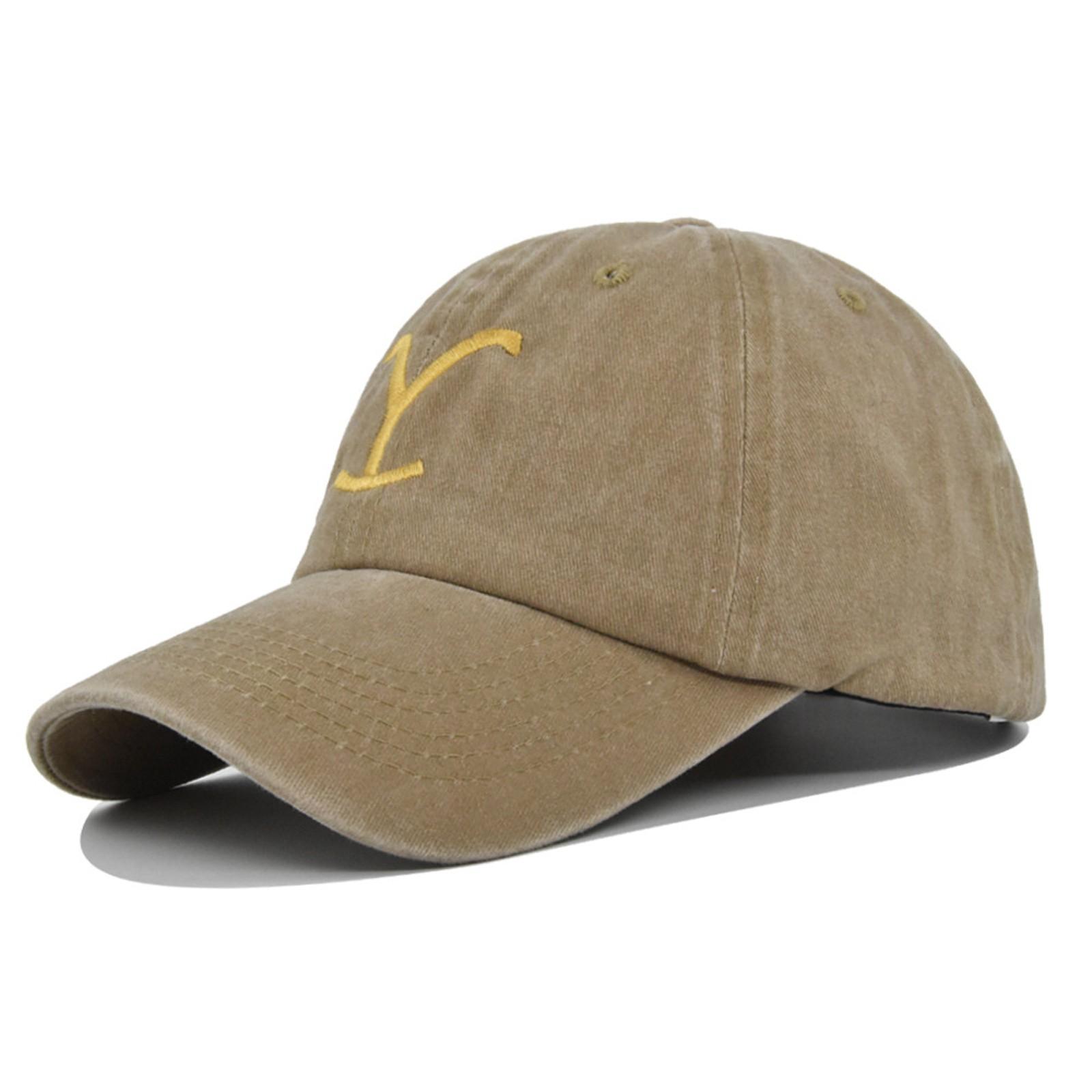 Yellowstone Dutton Ranch Hat Cross Paardenstaart Baseball Cap Distressed Outdoor Borduren Zonnebrandcrème Hoed Effen Kleur Cap zwart
