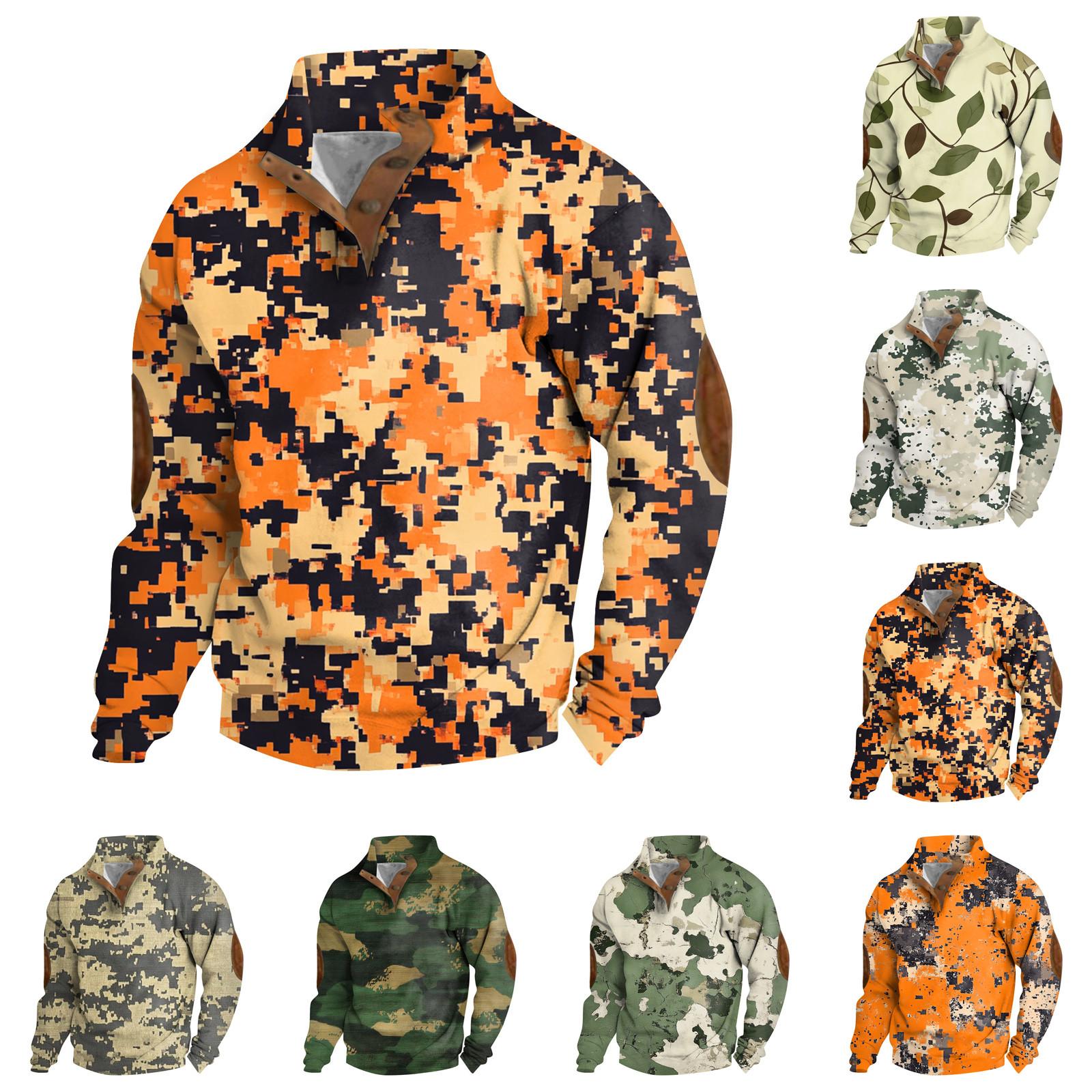 Amydeal Lente en heren staande kraag sweatshirt is outdoor casual truien tops L donkergroene kleur