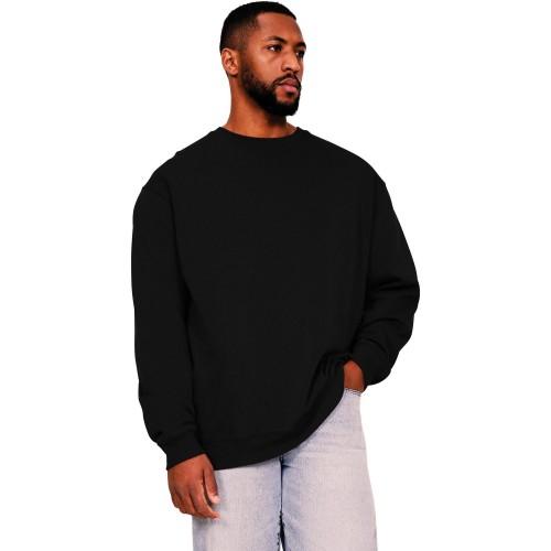 Casual Classics Ringgesponnen katoenen hoog oversized sweatshirt voor heren XL wit