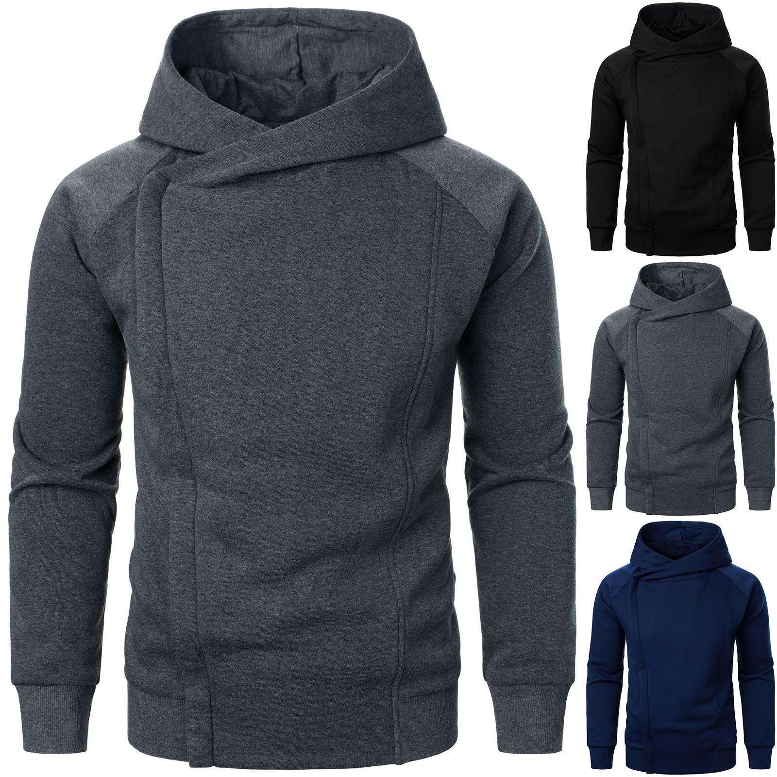 Sinking fish Ritspullover voor heren, sweatshirt met lange mouwen en capuchon, tops, blouse L zwart