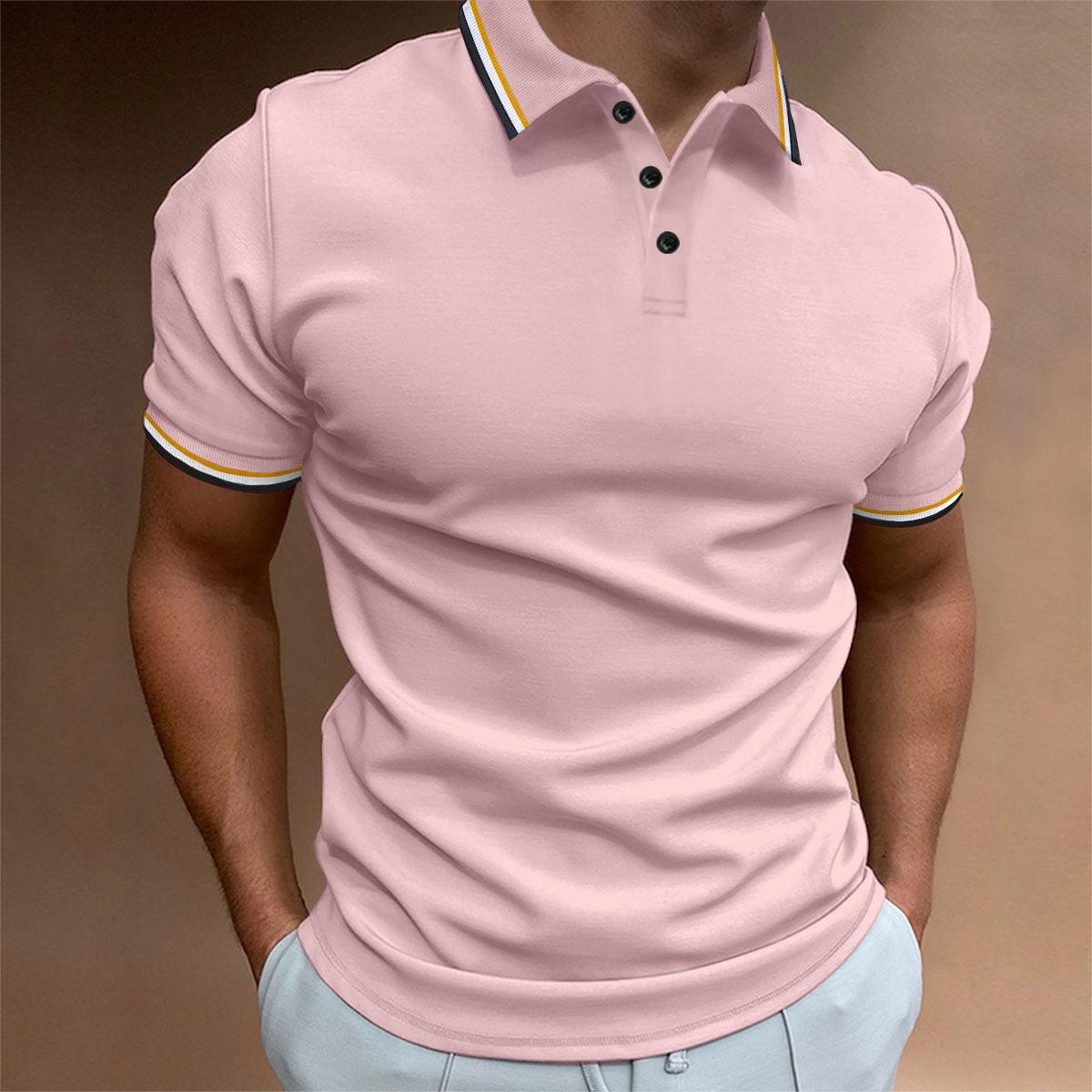 No. 11 Fashion POLOshirt met korte mouwen en schroefdraad voor heren Roze Wit Zwart Blauw Zomertops M grijze kleur