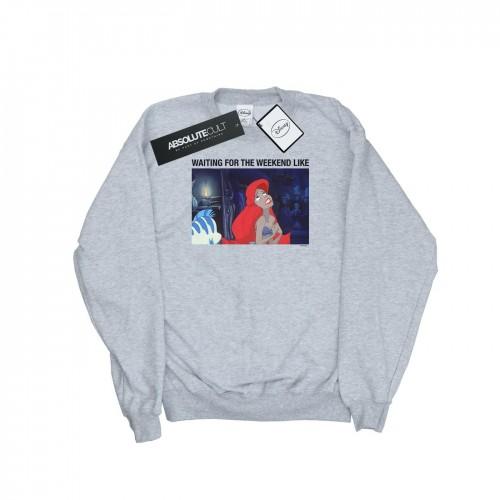 Disney Girls De kleine zeemeermin die op het weekend wacht Sweatshirt 9-11 Years wit