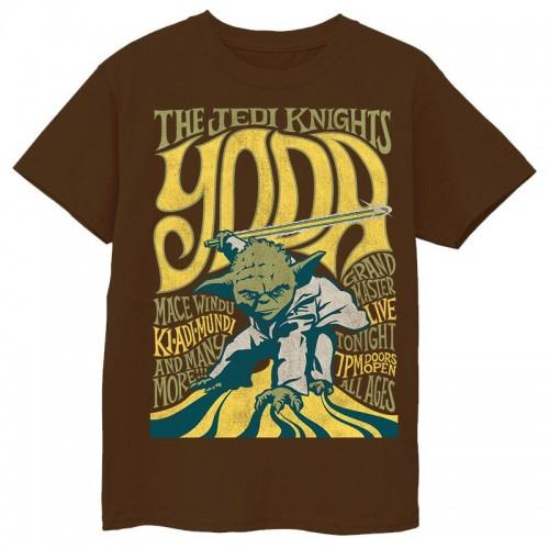 Star Wars jongens Yoda Rock poster T-shirt 7-8 Years marineblauwe kleur