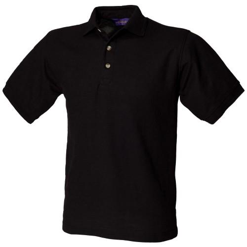 Henbury heren ultiem 65/35 poloshirt L zwart