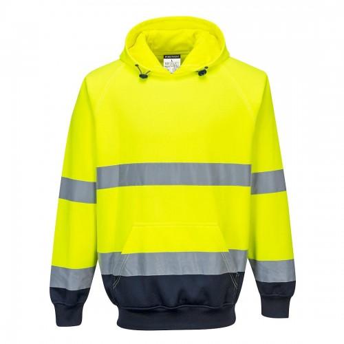 Portwest Heren B316 Contrast Hi-Vis Hoodie L