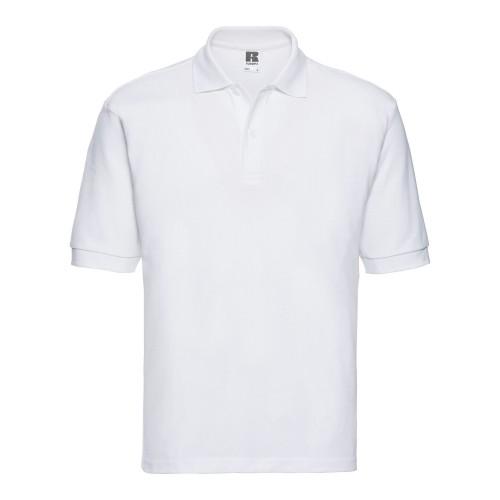 Russell polykatoen piqué poloshirt voor heren S wit