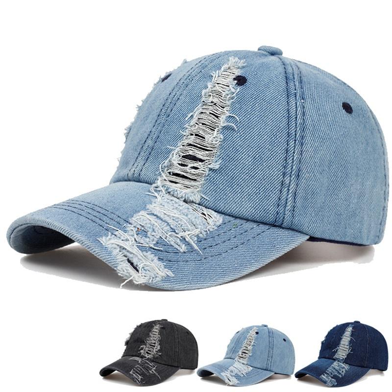 Cap Factory Gewassen pet dames zomer snapback hiphophoed katoenen honkbalhoeden voor heren lichtblauwe kleur