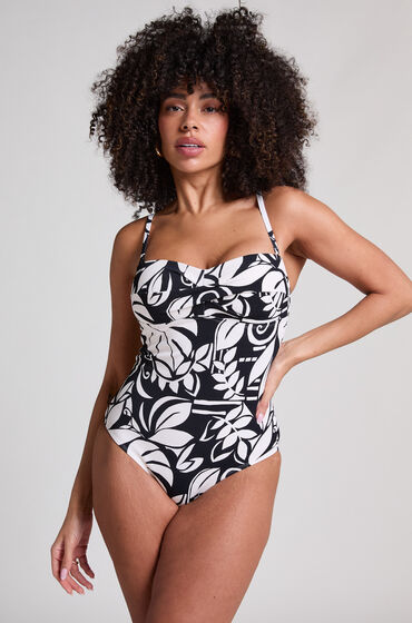 Hunkemöller Bandeau badpak Mauritius Zwart