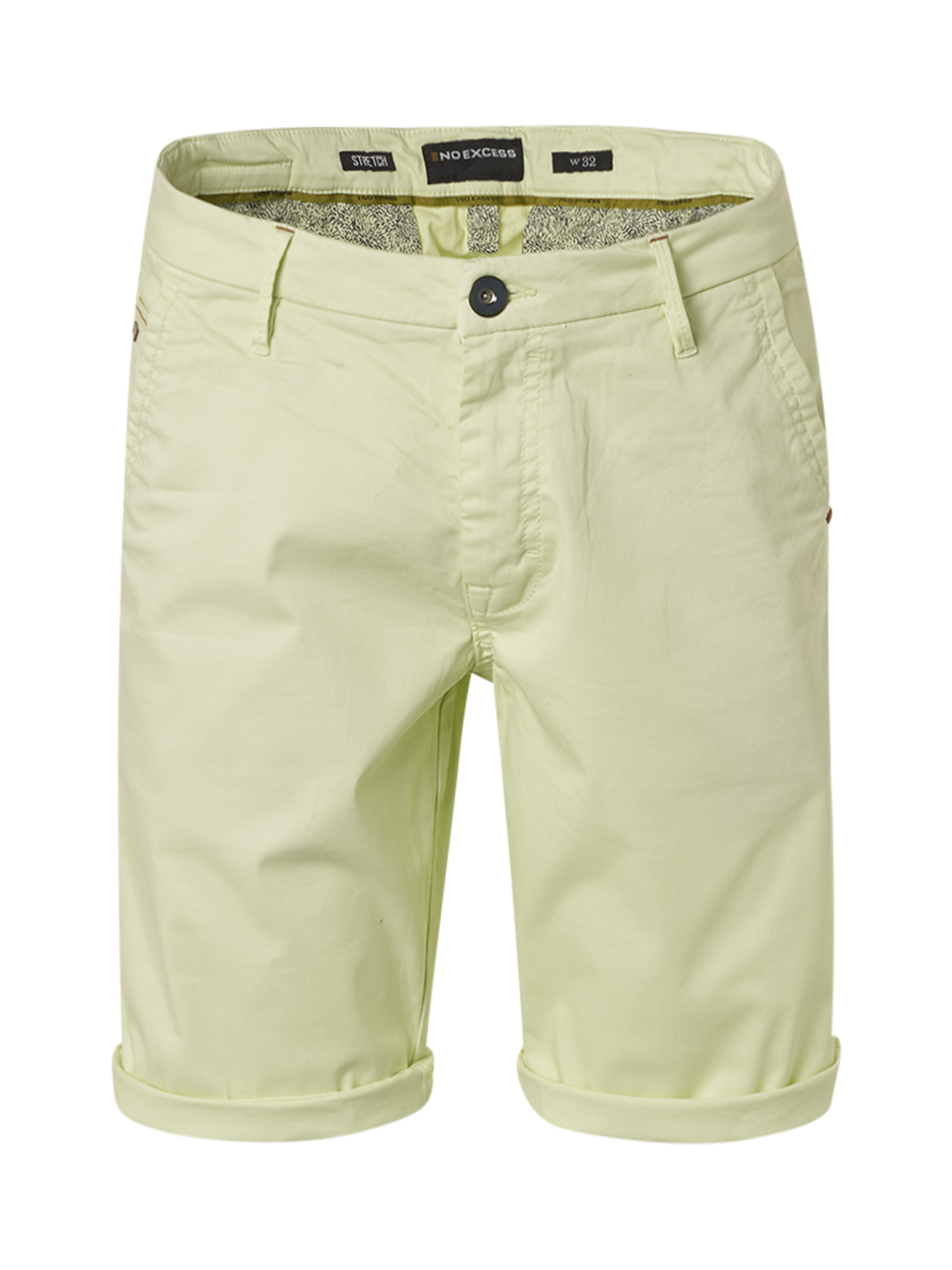 No Excess Korte Broek Stretch Lime Groen  
