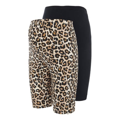 Mamalicious Zwangerschapsshort MLSANNIE 2-pack Black /Leo