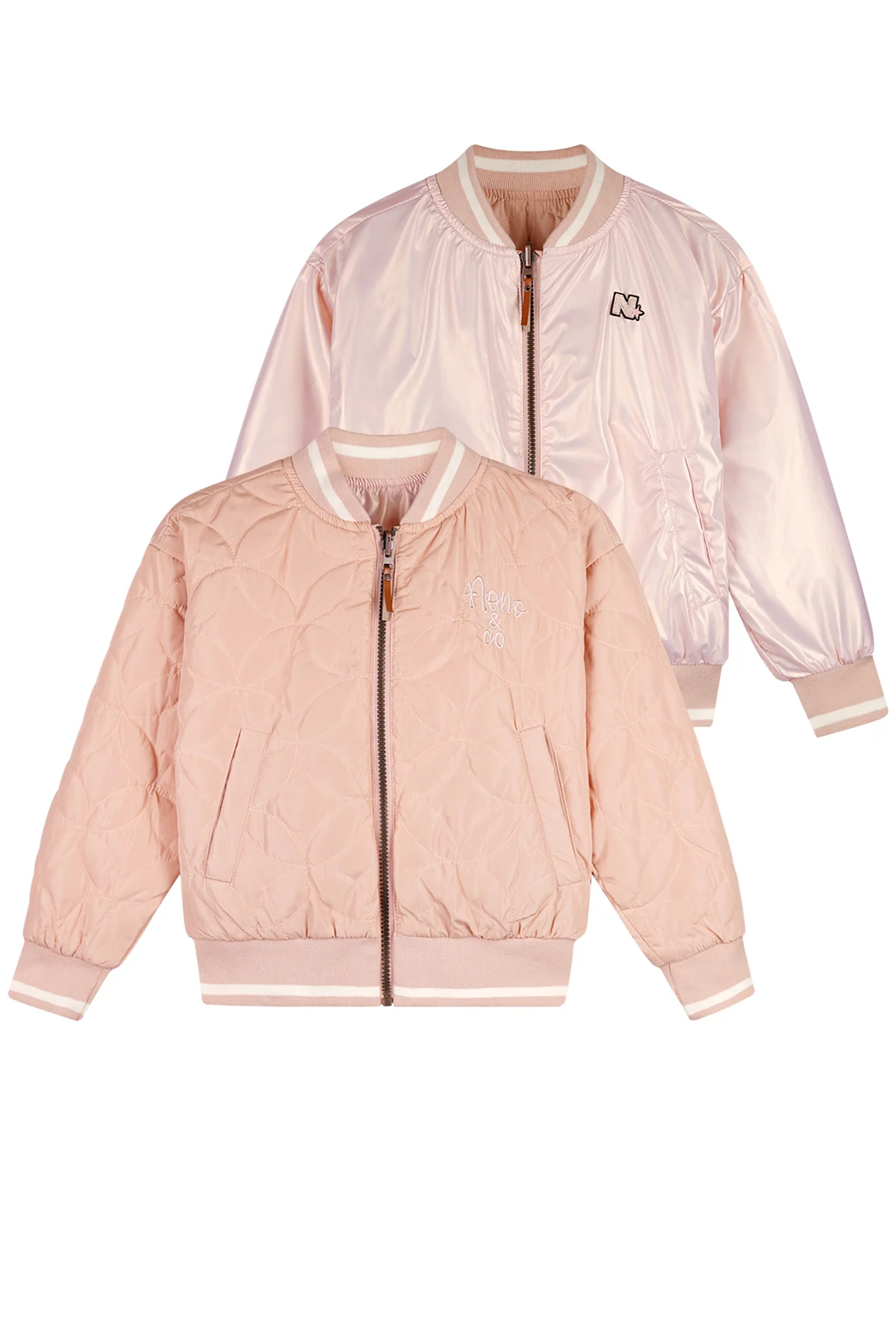 NoNo Zomer reversibel zomerjas meisjes - bomber dotty