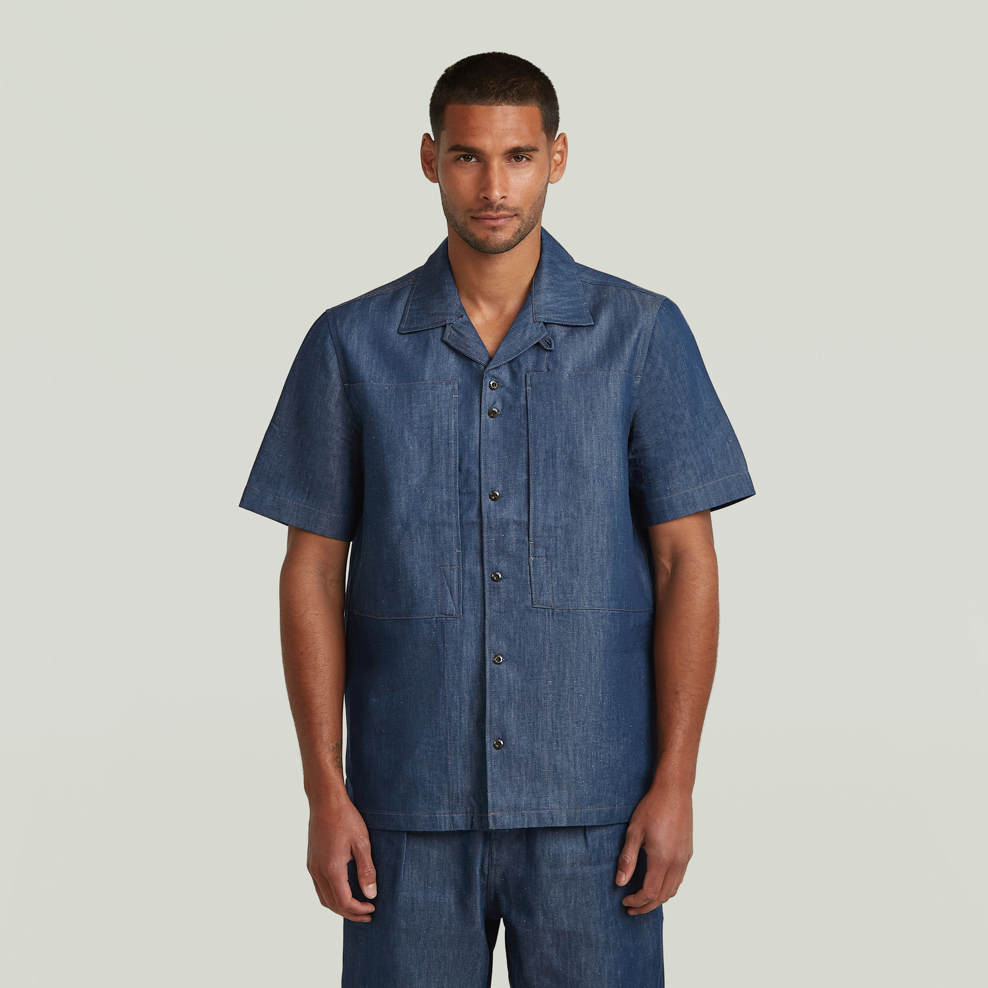 G-Star RAW Workwear Resort Regular Overhemd - Donkerblauw - Heren