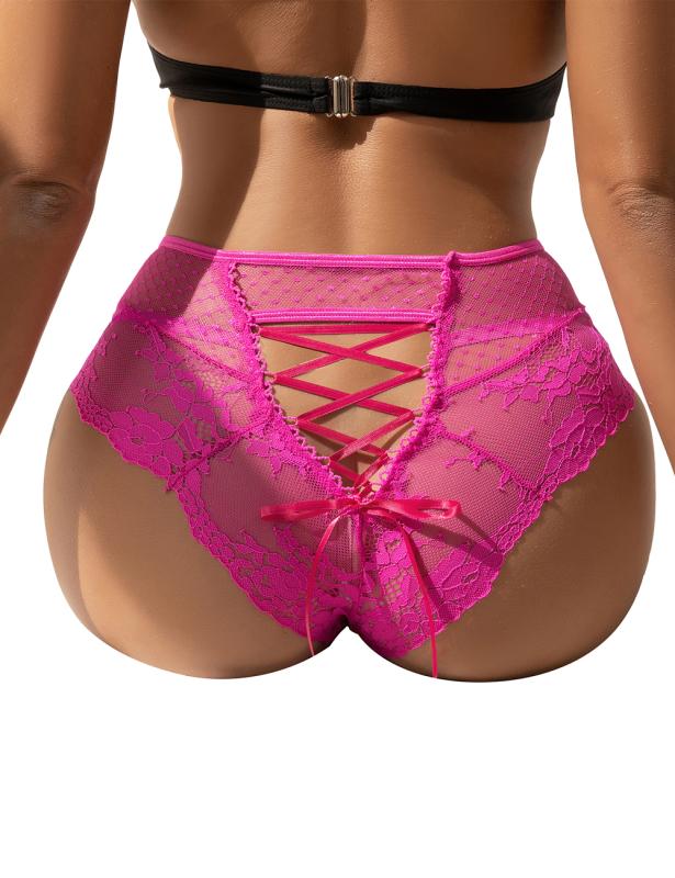 Christine Luxe Slipje met veters - pink