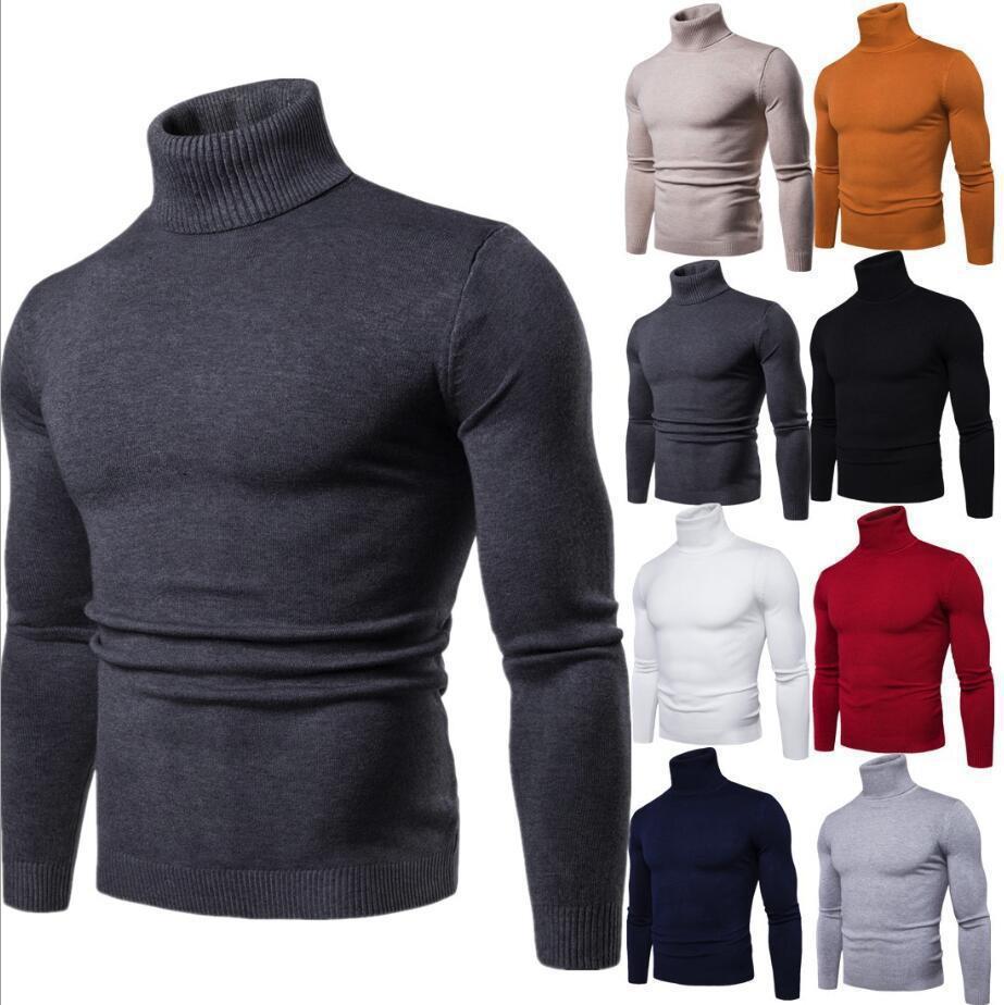 Get one 2024 Heren Slim Fit Turtleneck Trui voor grensoverschrijdende handel, Herfst/Winterwarmte. Extra Extra Large