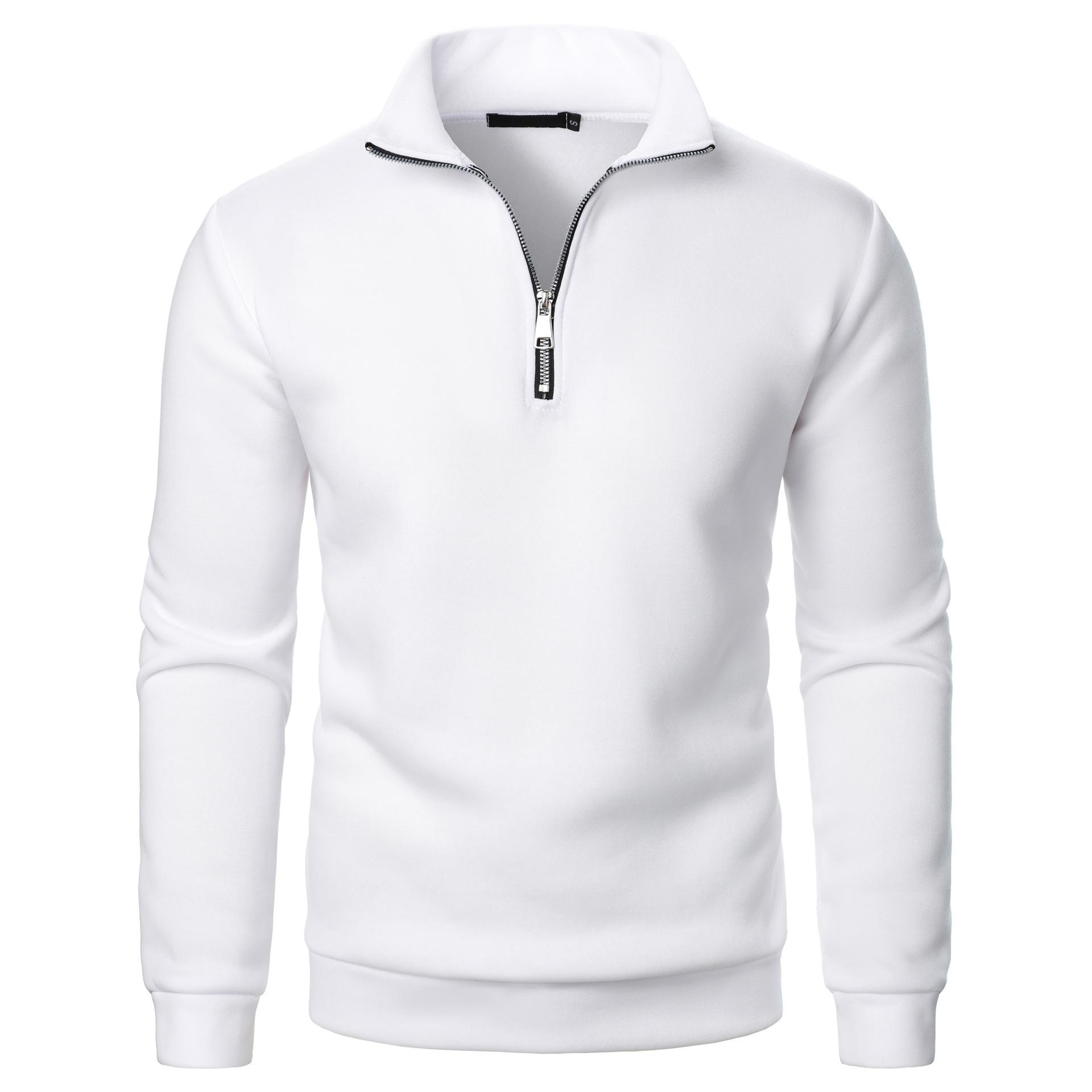 HIMO Group Heren Herfst Winter Heren Half Rits Pullover Sweatshirt Turtleneck Raglan Lange Mouw Hoodies Warme Streetwear Zakelijke Jassen Yasheng S lichtgrijze kleur