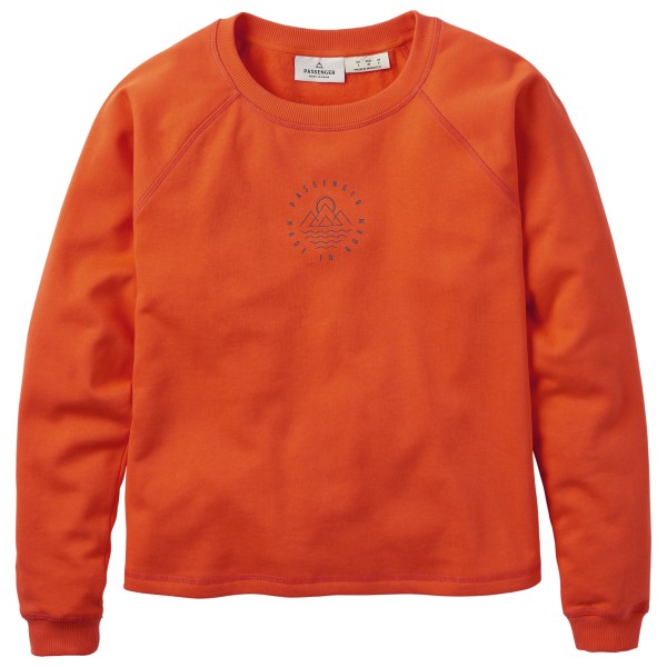 Passenger  Women's Remote Recycled Cotton Sweatshirt - Longsleeve, rood