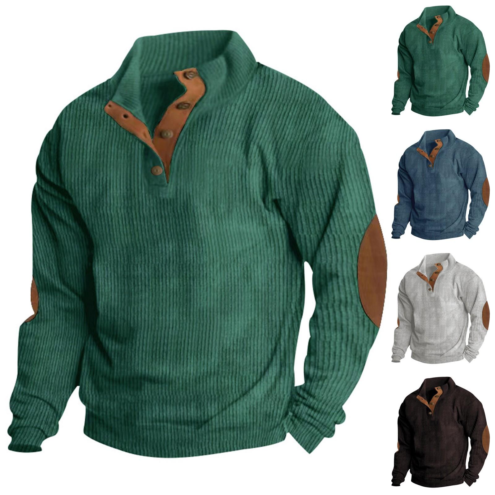Molihua Lente en heren staande kraag sweatshirt is outdoor casual truien tops L blauw