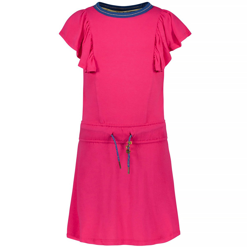 Like Flo-collectie Jurk crepe ruffle (fuchsia)