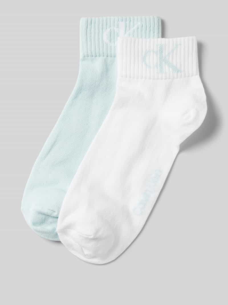 Calvin Klein Jeans Korte sokken CKJ WOMEN QUARTER 2P MONOGRAM (2 paar, 2 paar)