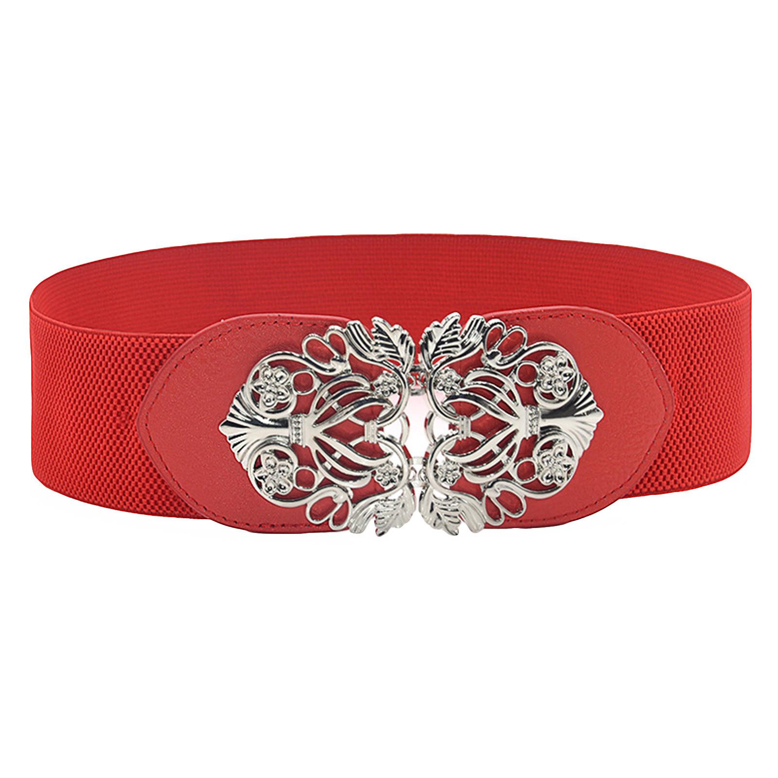 Linglong (ZO)Damesmode Vintage brede elastische stretchgesp tailleband tailleband One Size zwart