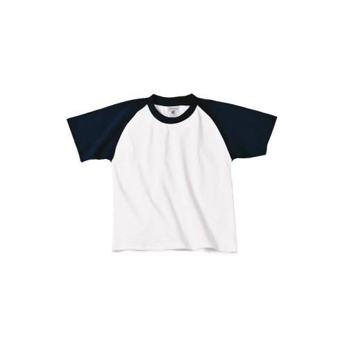 B and C B&C Baseball-T-shirt met korte mouwen voor kinderen 12-14