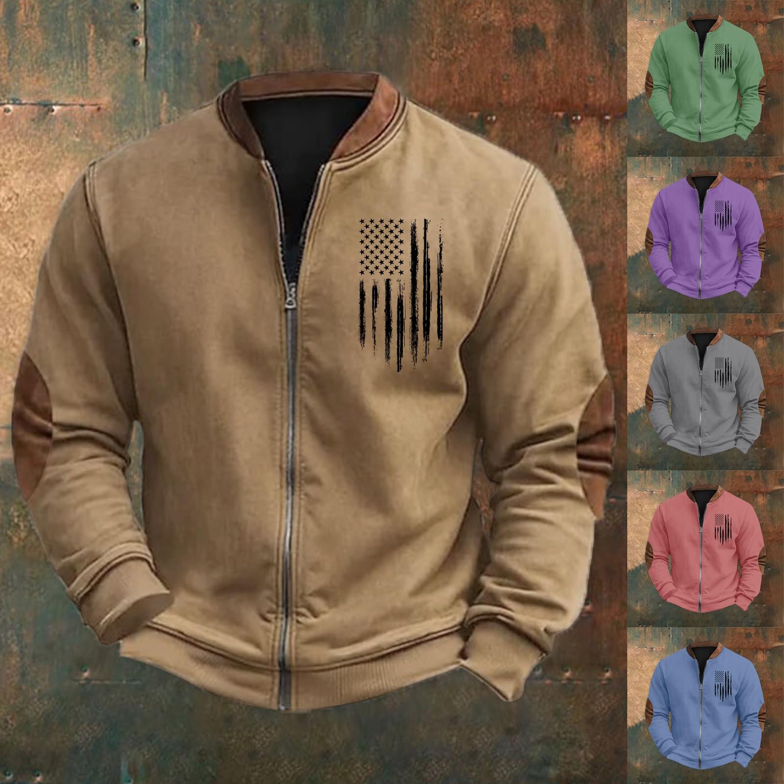 Winnerer Sun Heren Retro Casual Gradient Bedrukt Sweatshirt L blauw