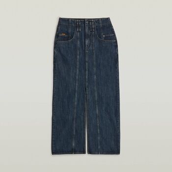 G-Star Raw Rok  D25289-VIKTORIA MOTO LONG SKIRT-G852 WORN IN INDIGO