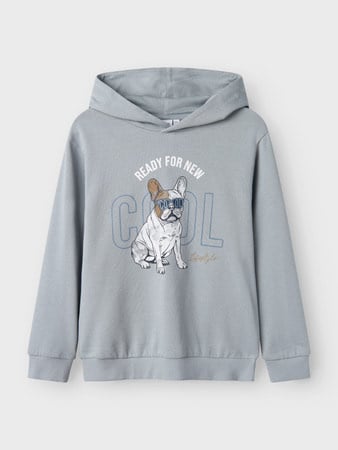 Name it zomer hoodie jongens - grijs - Nkmbedog