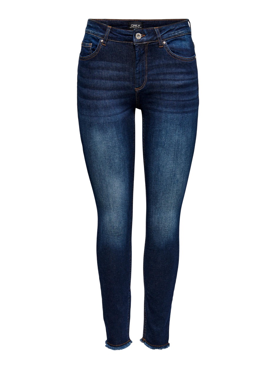 Only Onlblush life mid sk ank rw rea837 blue denim