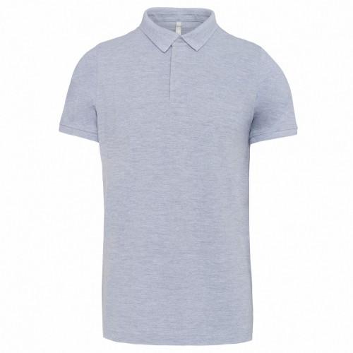 Kariban Mens Piqué Stud Front Polo Shirt S zwart