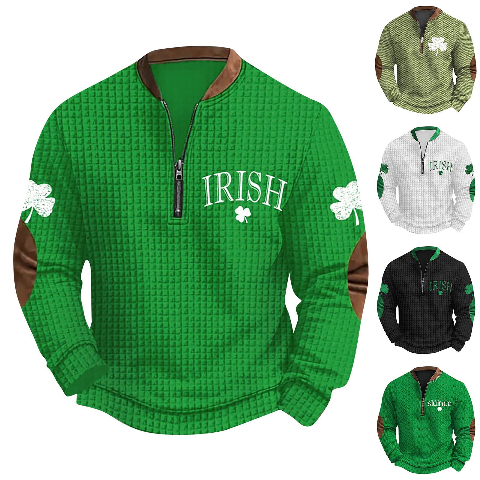 ElongPaoXiao Heren Retro Casual Gradient Bedrukt Sweatshirt XXXL groen