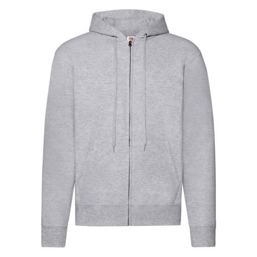 Fruit Of The Loom Mens Classic Heather Zipped Hoodie L wit