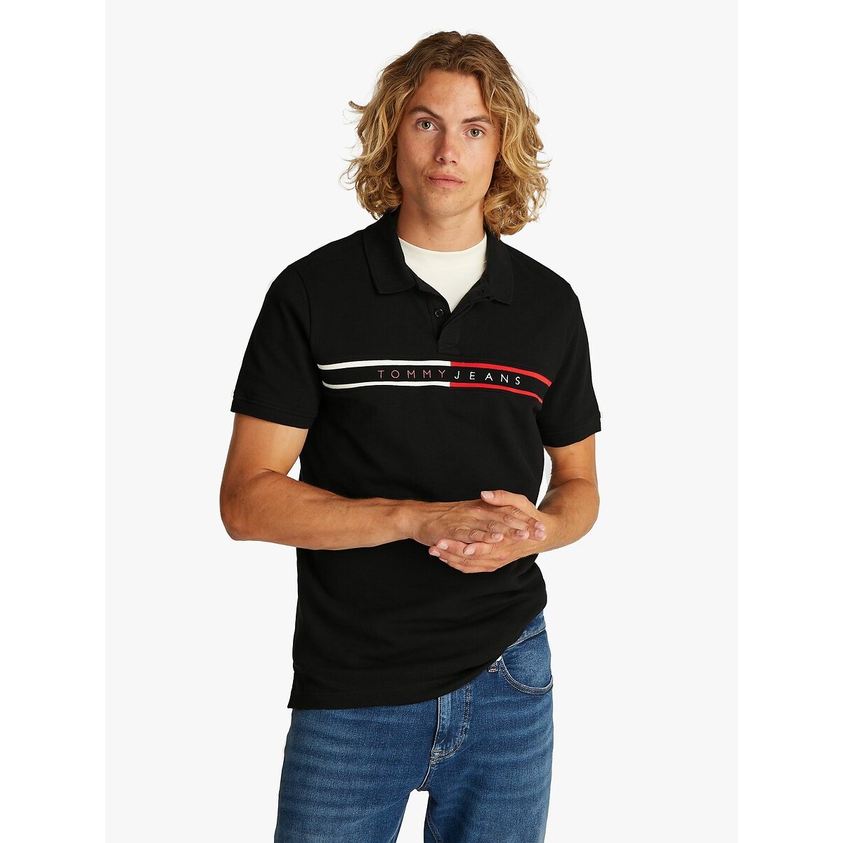 TOMMY JEANS Poloshirt TJM SLIM CHEST FLAG POLO