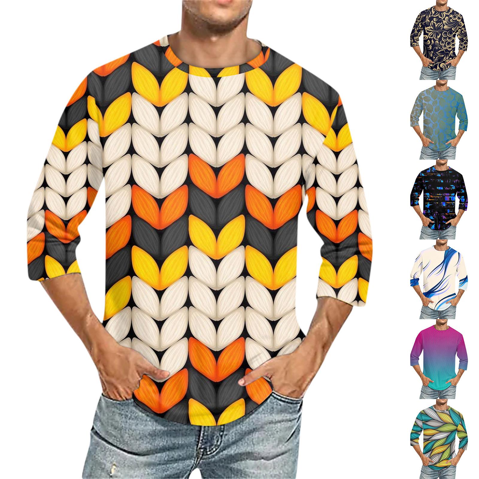 Baby cheetah Heren Ronde Hals Driekwart Mouw Top Casual Mode T-shirt L zwart