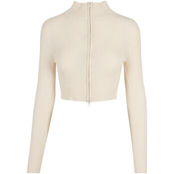 Urban Classics Vest  Cardigan zippé court en tricot côtelé femme
