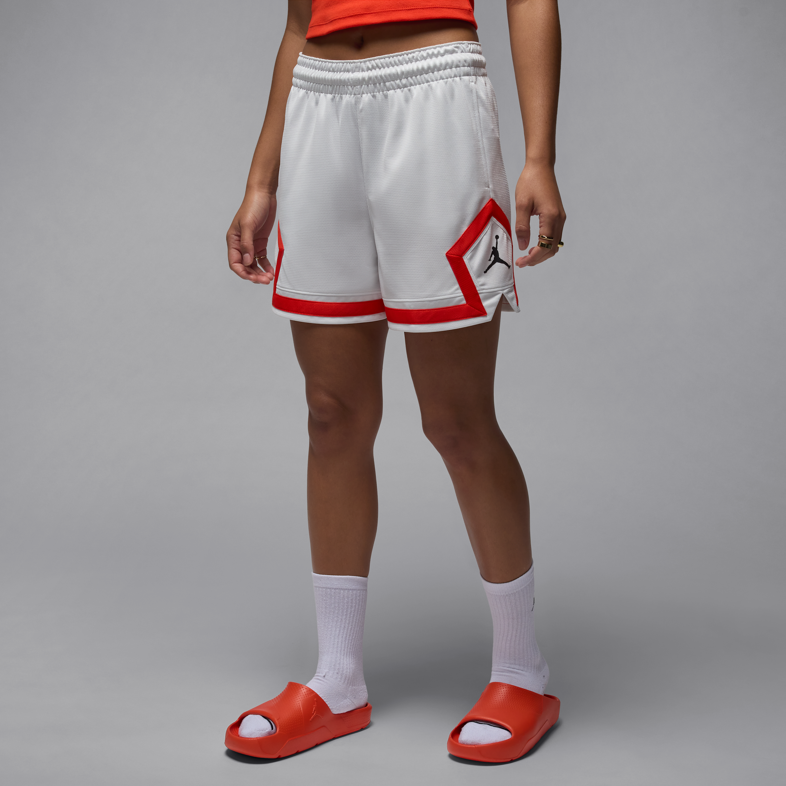 Jordan Sport Quai 54 Diamond damesshorts (10 cm) - Wit